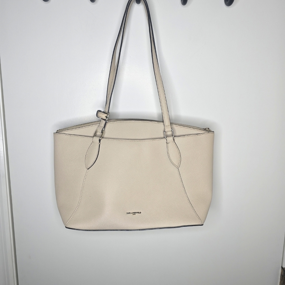 Karl Lagerfeld Cream Shoulder Bag